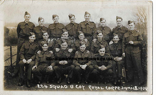 224 Squad, B Coy, Royal Signals, 1939